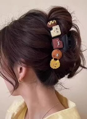 气质抓夹鲨鱼夹大号发量多2025新款简约发夹女后脑勺时尚抓夹头饰