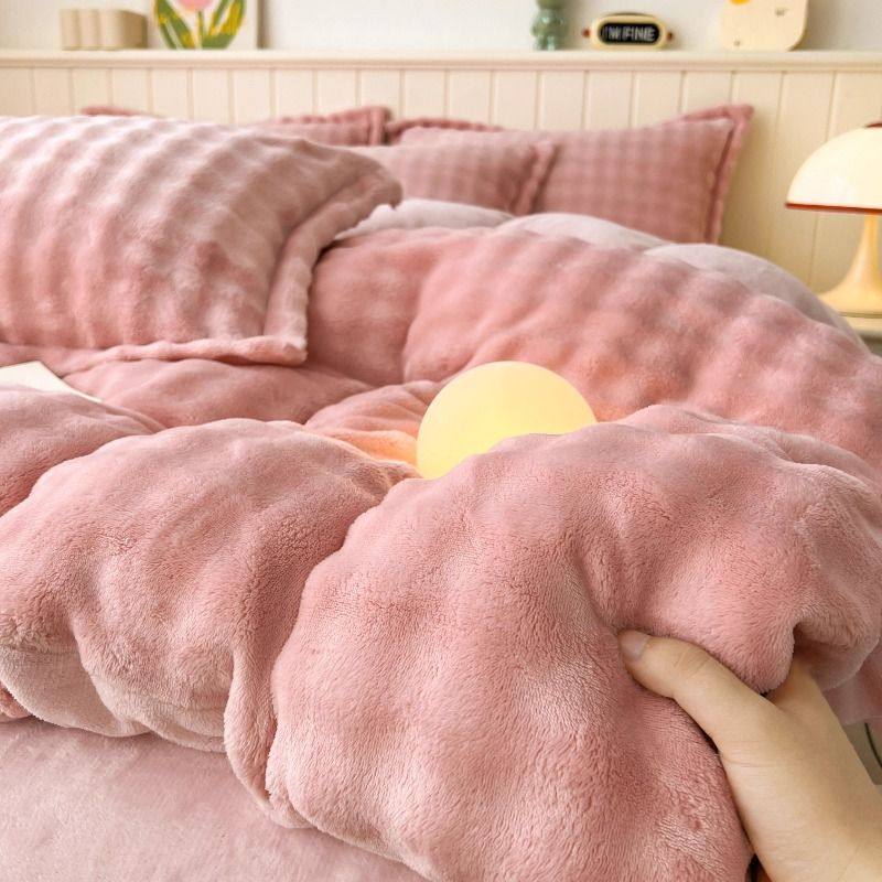 加厚牛奶绒珊瑚绒床上四件套加绒法兰绒儿童床单被套三件套秋冬季,淘宝优惠券,粉丝福利购,淘宝优惠卷