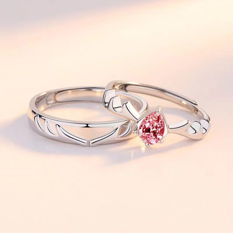 一鹿有你情侣纪念情人节礼物银戒指 天天特卖工厂店戒指/指环