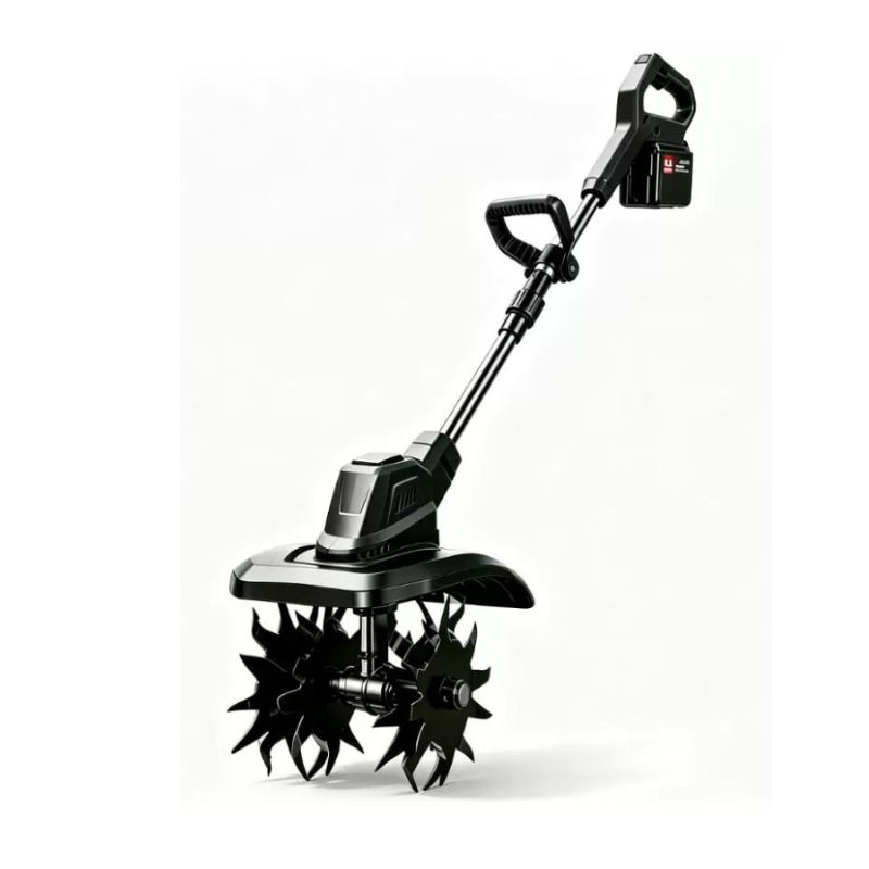 Lithium-battery micro tillage machine for plowing and loosening the soil, household small tiller, plowing machine, electric hoe rotary tiller