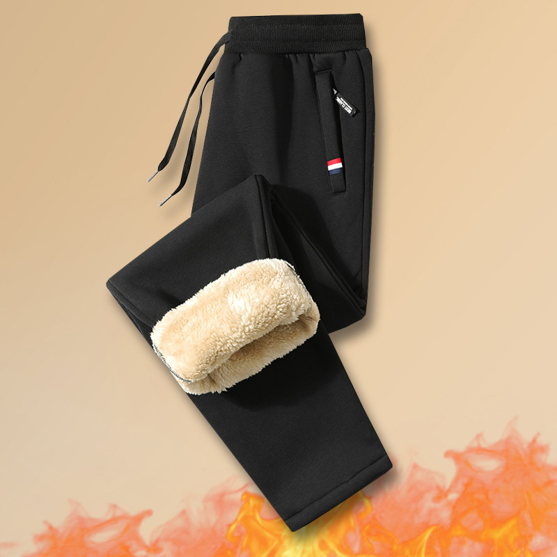 冬季加绒加厚休闲裤子男士松紧裤冬天羊羔绒保暖长裤外穿棉裤零下,淘宝优惠券,粉丝福利购,淘宝优惠卷