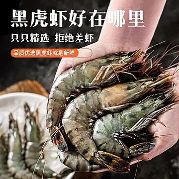 礼金+金币到手58！超大黑虎虾净重800g[1元优惠券]-寻折猪