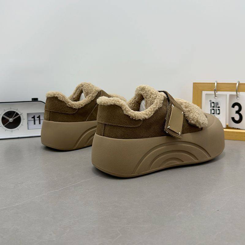 赵露思同款魔术贴加绒板鞋女2025冬季新款棉鞋运动休闲面包鞋软底,淘宝优惠券,粉丝福利购,淘宝优惠卷