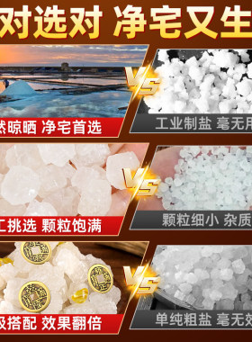 净宅粗盐天然海盐大颗粒搬家结婚新房乔迁净化消磁做原盐敷包客厅