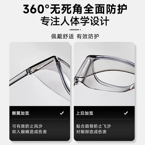 护目镜防灰尘不起雾防雾防尘全封闭式防风风镜防飞溅防护眼镜花粉 - 图1