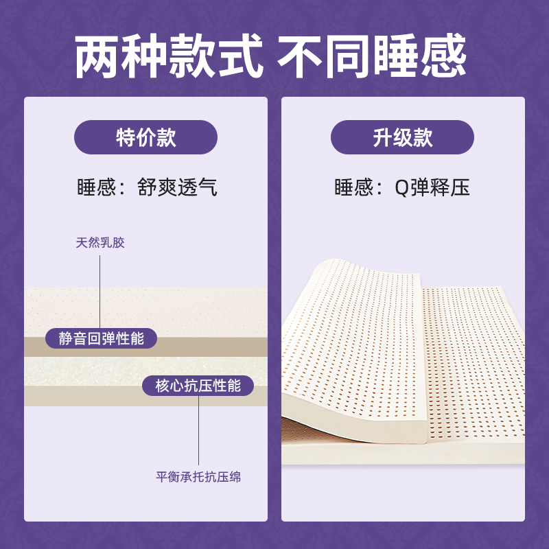 乳胶床垫泰国进口天然橡胶学生宿舍单人1米8家用榻榻米床垫可定制-图2