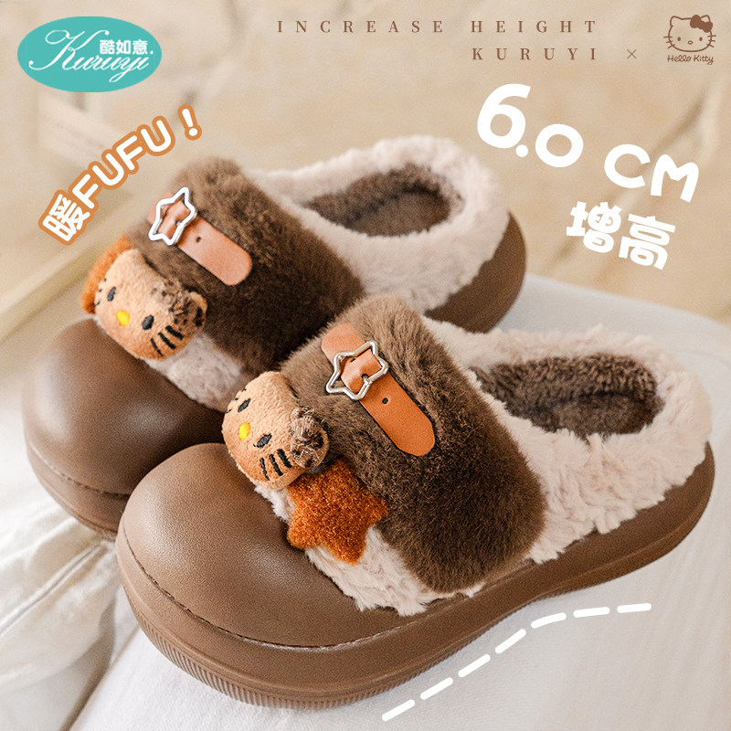 猫咪棉拖鞋女生冬季新款居家保暖加绒加厚卡通包跟棉拖鞋可外穿女,淘宝优惠券,粉丝福利购,淘宝优惠卷
