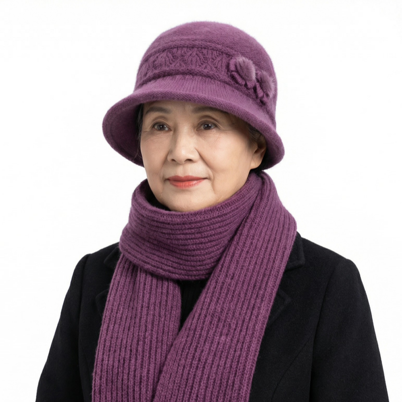 中老年加厚保暖帽子女秋冬兔毛针织盆帽冬季老人妈妈帽老太太帽子,淘宝优惠券,粉丝福利购,淘宝优惠卷
