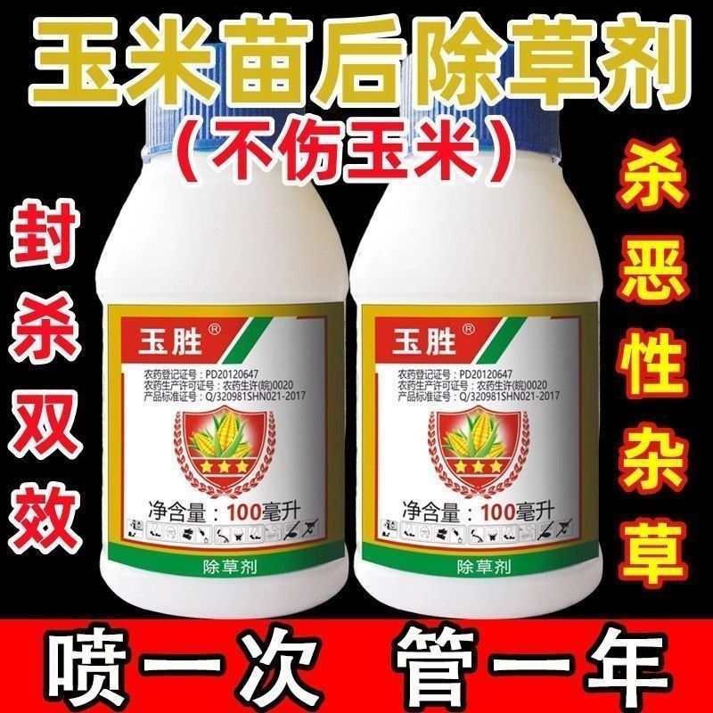 玉米地除草专用剂烟嘧莠去津玉米田苗后除草烂根剂死草安全不伤苗 - 图0