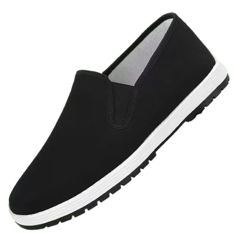 夏季老北京布鞋男款正品牛筋底一脚蹬千层底工作布鞋男防滑防臭