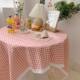 Nordic cotton linen plaid picnic tablecloth checkered fabric student desk coffee table cloth kindergarten rectangular table cloth