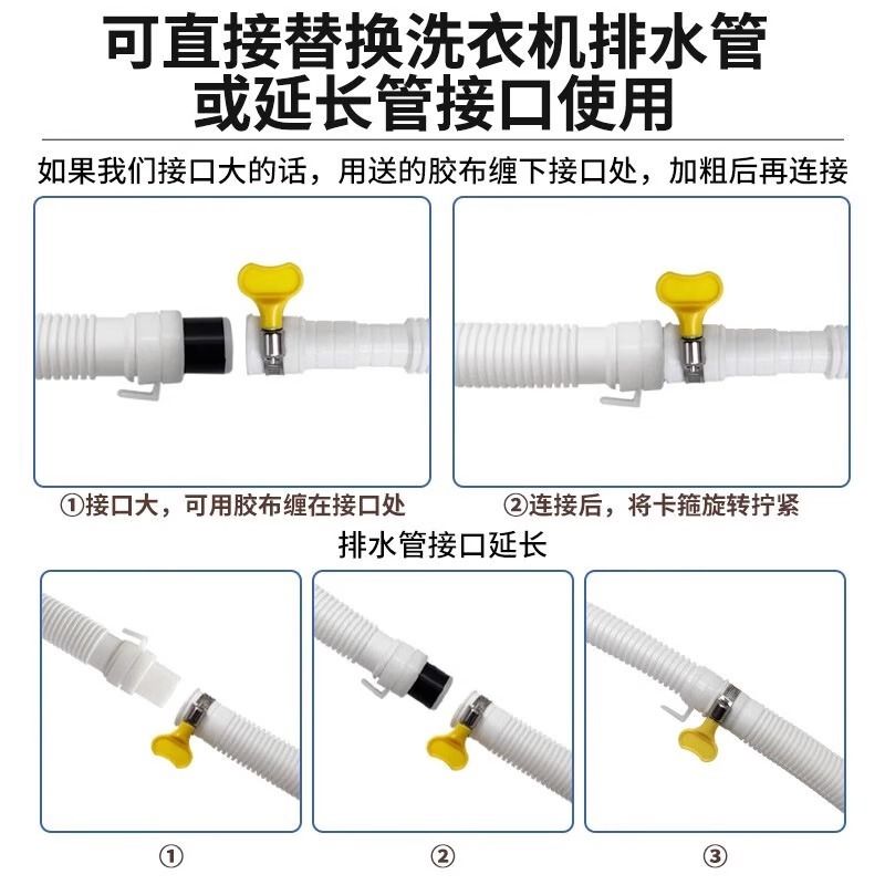 适用于迷你洗衣机排水管加长儿童延长管小型婴儿软管小口径下水管-图1