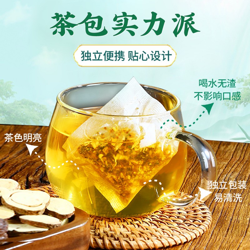 北京同仁堂青钱柳玉米须桑叶茶高三血糖脂压茶牛蒡根葛根养生茶 - 图1