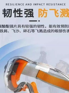护目镜防粉尘专用打磨防飞溅防风沙电焊防尘眼镜可戴防雾飞行员