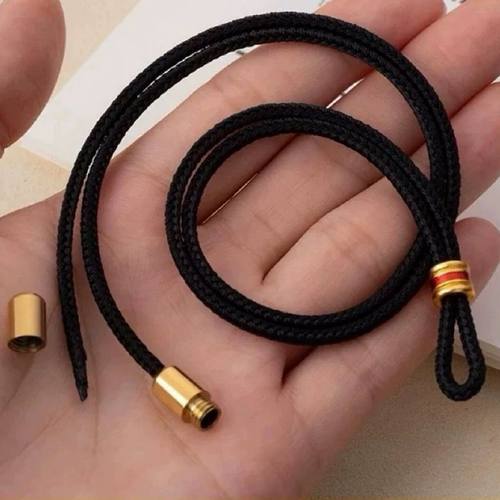 老铺同款绳新年吊坠挂绳黄金色手工编织项链绳配葫芦罗盘绳脖绳子 - 图2