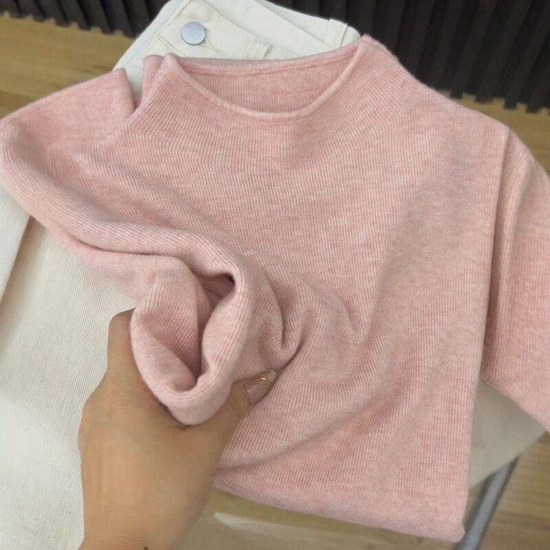 粉色大码内搭毛衣女秋冬新款针织打底衫韩系氛围感穿搭上衣,淘宝优惠券,粉丝福利购,淘宝优惠卷