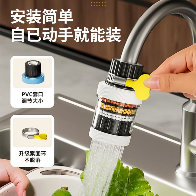 水龙头延伸过滤器通用防溅嘴厨房净水神器家用自来水通用净化花洒 - 图2