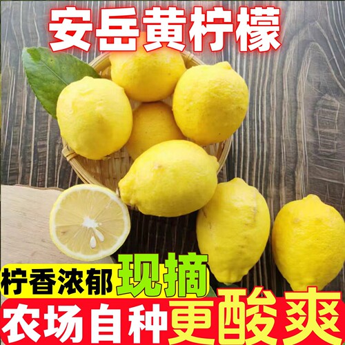 四川安岳黄柠檬新鲜水果当季整箱奶茶店商用皮薄汁多酸甜青香特产 - 图0