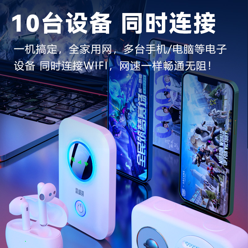 新款5g随身wifi6移动无线网络wi-fi全网通高速流量免插卡便携wilf4g宽带手机笔记本车载神器上网全国家用智能 - 图2