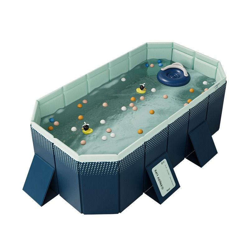 家用游泳池可折叠免充气加厚儿童戏水池夏天户外大型支架泳池检测 - 图3
