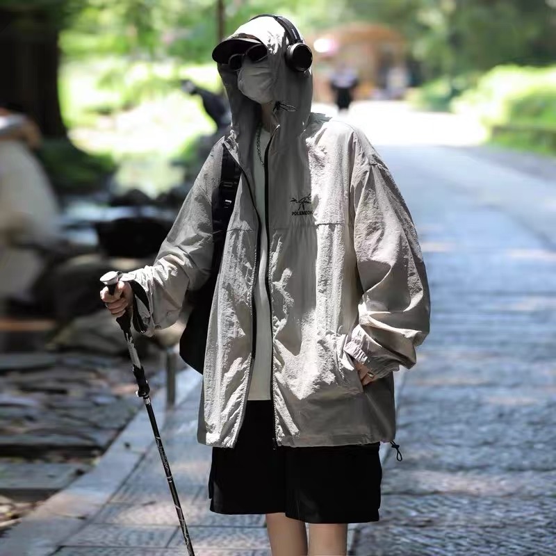 户外冰丝轻薄款防晒衣男女夏季2024新款青少年透气大码防晒服外套