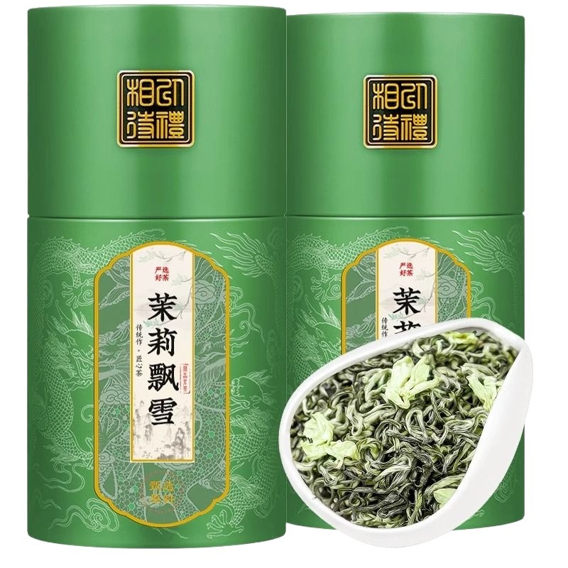 2024新茶茉莉飘雪浓香型茉莉花茶茶叶明前绿茶自己喝送长辈500g - 图3