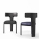 Italian minimalist designer dining chair, home light luxury dining chair, artistic style cafe dining chair, solid wood desk chair