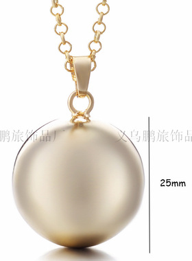 欧美Bola Ball 个性镜面项链翅膀吊坠天使声音和谐球琴声球孕妇球