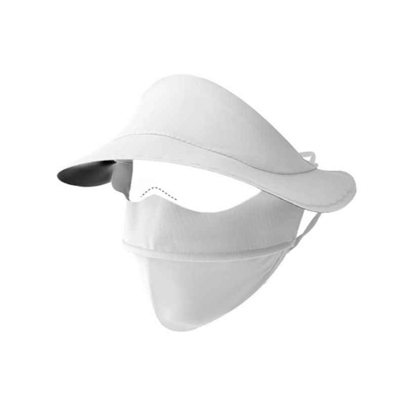 防晒面罩全脸口罩脸罩防紫外线户外透气遮阳脸基尼大帽檐太阳防护-图3