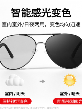 钓鱼变色太阳镜偏光镜户外墨镜