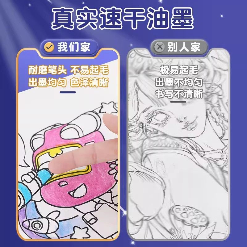 晨光儿童美术勾线笔双头速干宇航员美术专用黑色油性防水马克笔学生绘画用描边彩色涂码记号笔粗细美术勾线笔,淘宝优惠券,粉丝福利购,淘宝优惠卷