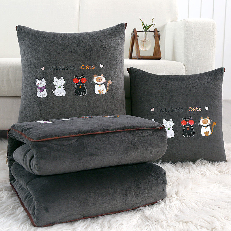 折叠加厚抱枕被子二合一办公室沙发车载午睡汽车牛奶绒靠垫枕头被,淘宝优惠券,粉丝福利购,淘宝优惠卷