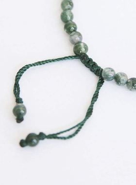 ins韩版时尚手串水草玛瑙手链纯可调节随心手链可抽拉绳男女手串