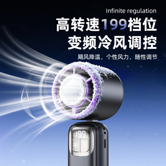 Silent small handheld fan