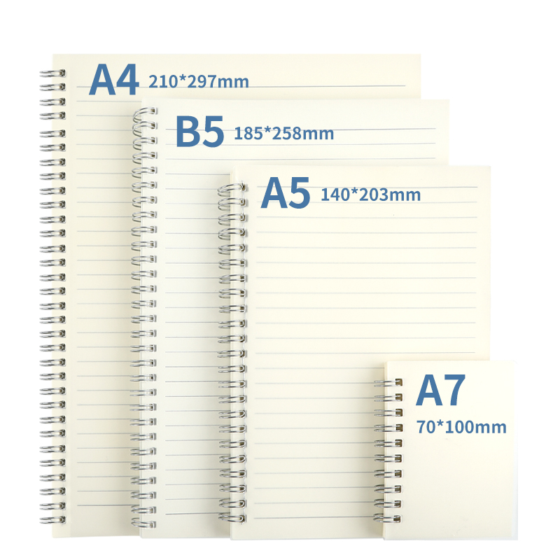 线圈本笔记本子b5小方格本网格记事本a5随身日记本读书pp记录本a4高中生空白活页办公平摊便宜内页创意横线