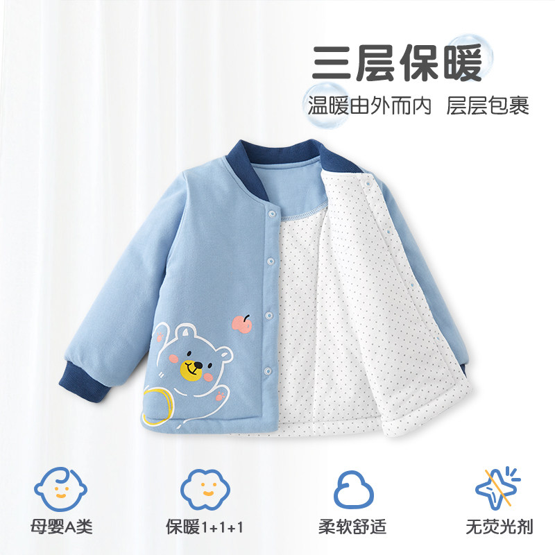 儿童棉服校服神器秋冬款男童棉衣婴儿夹棉外套宝宝小棉袄内胆上衣,淘宝优惠券,粉丝福利购,淘宝优惠卷