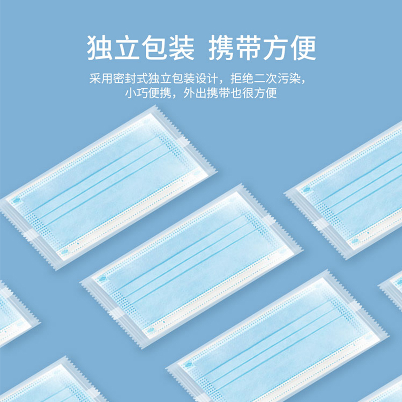 批发1000只口罩医疗口罩一次性医用外科单独包装成人防护专用三层 - 图2