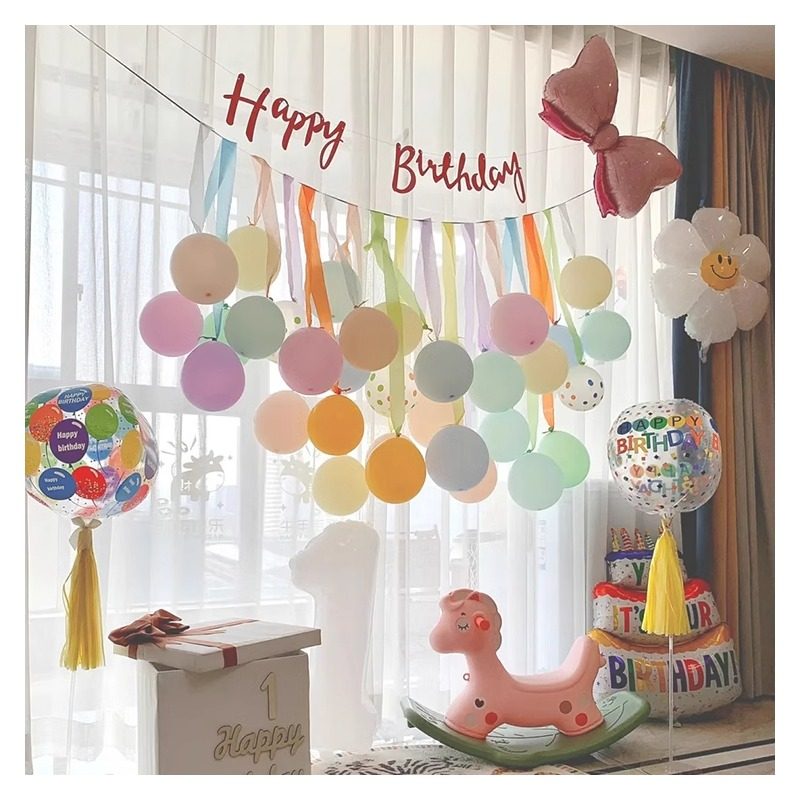 ins生日布置气球套装宝宝周岁装饰派对背景墙高级感氛围拍照道具,淘宝优惠券,粉丝福利购,淘宝优惠卷