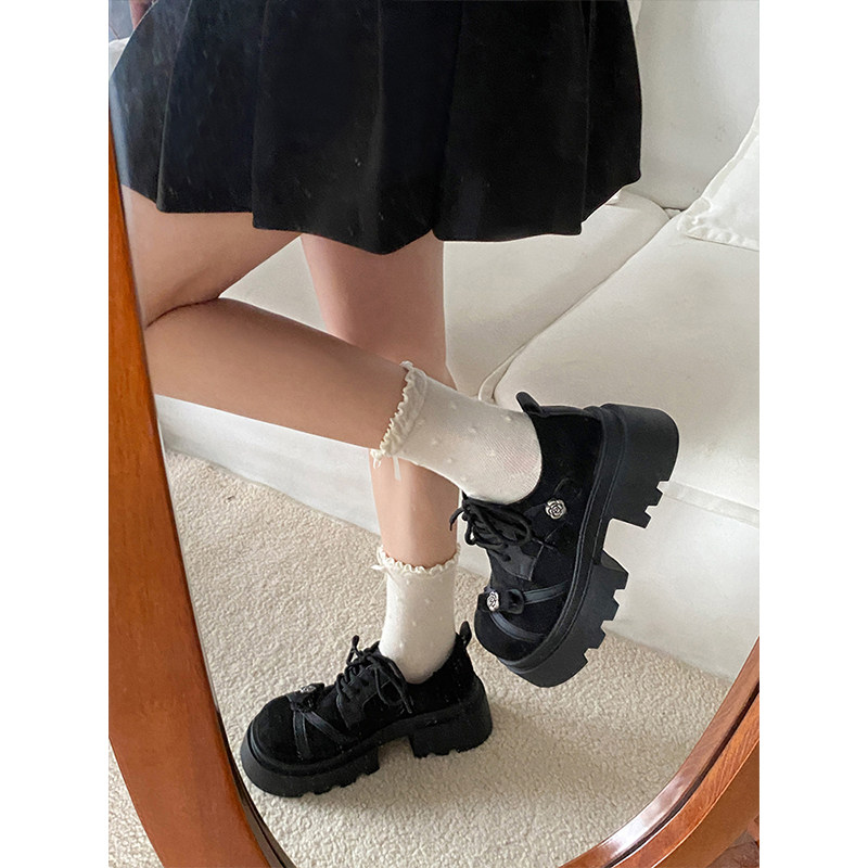 复古法式粗跟厚底深口单鞋女2025新款秋季百搭配裙子增高玛丽珍鞋,淘宝优惠券,粉丝福利购,淘宝优惠卷
