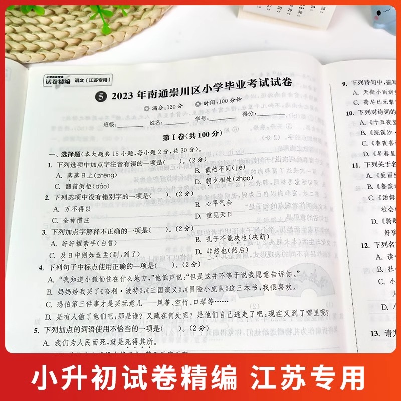 通城学典小升初真题卷2024人教版江苏省专用六年级下册语文数学英语小学总复习考试黄冈名校冲刺拔尖必刷题期中期末真题试卷精编选 - 图2