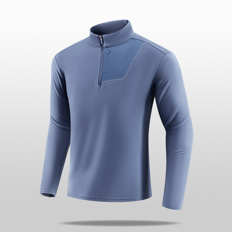 2025新款爆款抓绒衣绒立领保暖男士户外跑步运动长袖T恤卫衣徒步,淘宝优惠券,粉丝福利购,淘宝优惠卷