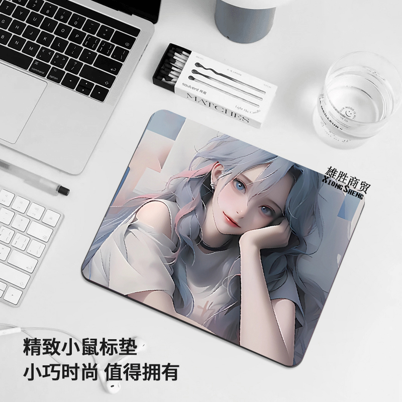 暴走电脑电竞小号鼠标垫英雄联盟萝莉键盘垫金克丝游戏桌垫新款 - 图2