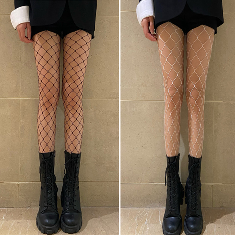 黑色薄款ins潮性感渔网袜防勾丝 天天特卖工厂店连裤袜/打底袜