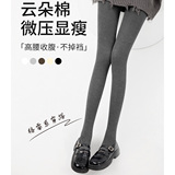 顶瓜瓜灰色连脚裤袜【100g竖条显瘦】  券后12.53元包邮