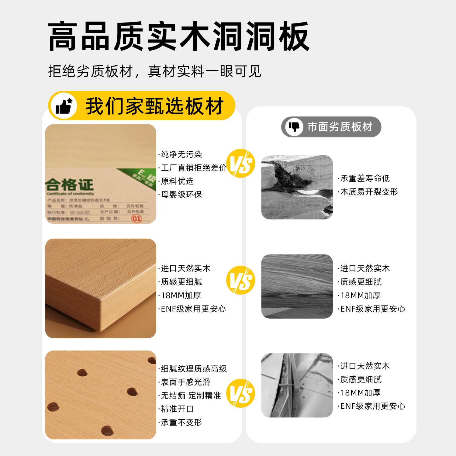 Living room bedroom entry solid wood hole board multifunctional storage rack shape wall storage display rack partition