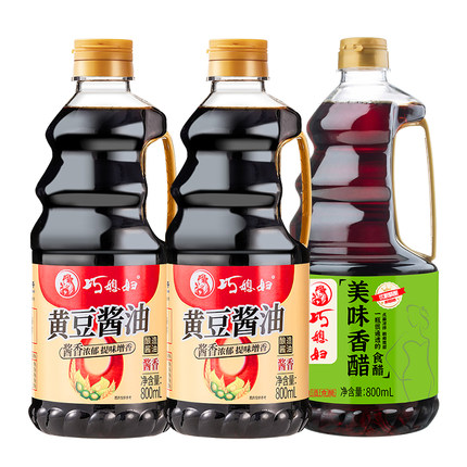 巧媳妇黄豆酱油800ml装酿造酱油生抽炒菜凉拌家用调味