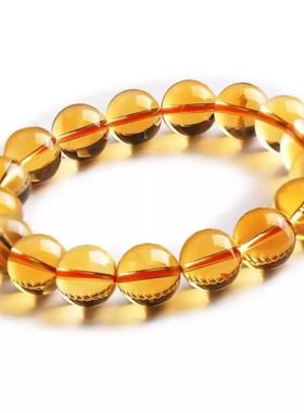 黄水晶手链正黄色仿透体貔貅招财水晶黄手串男女饰品手链手串