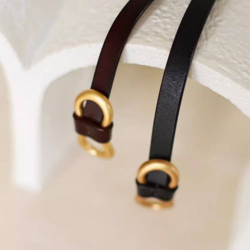 BluebluesSky小众设计头层牛皮自由调节无孔细腰带女百搭简约腰封,淘宝优惠券,粉丝福利购,淘宝优惠卷