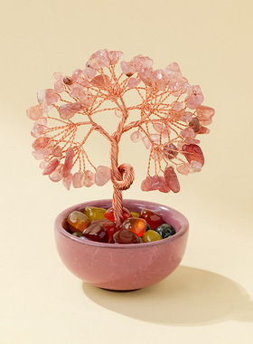 水晶树黄水晶发财树聚宝盆