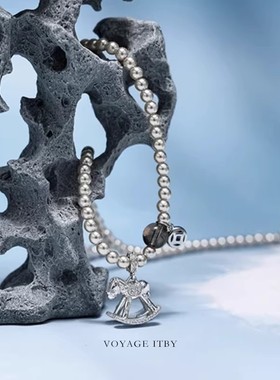 马上有钱金梦木马吊坠项链女配饰